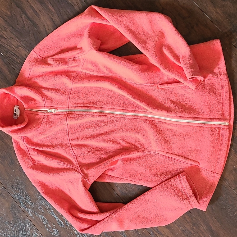 Old navy fleece coral jacket